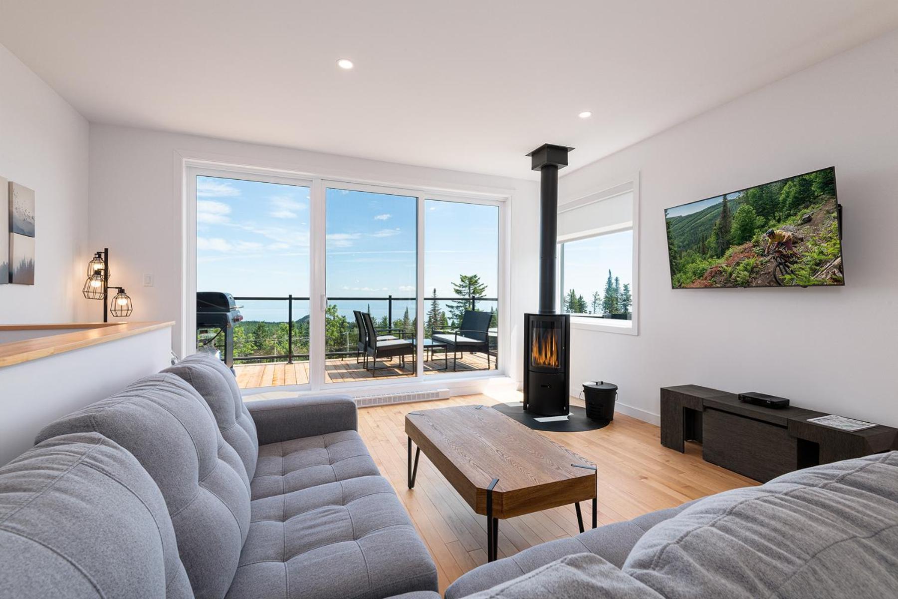 Les Chalets Du Massif De Charlevoix 프티트-리비에르-생-프랑수아 객실 사진
